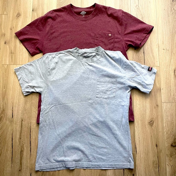 Bundle lot pair two dickies workwear heavyweight pocket tees both mens L - Picture 1 of 4